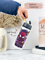 750ml Printed Fun-Sip Water Bottle | Go Spidy Print | For Kids, School, Sports | Sipper Bottle with Carry Handle, Durable & Stylish