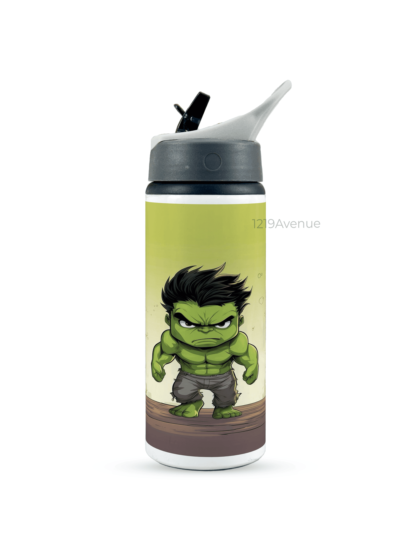 600ml Printed Fun-Sip Water Bottle | Hulk Print | For Kids, School, Sports | Sipper Bottle with Carry Handle, Durable & Stylish