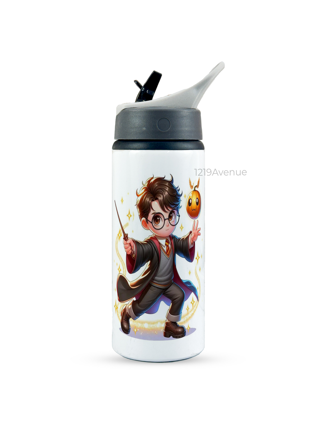 750ml Printed Fun-Sip Water Bottle | Harry Porter Cute Print | For Kids, School, Sports | Sipper Bottle with Carry Handle, Durable & Stylish