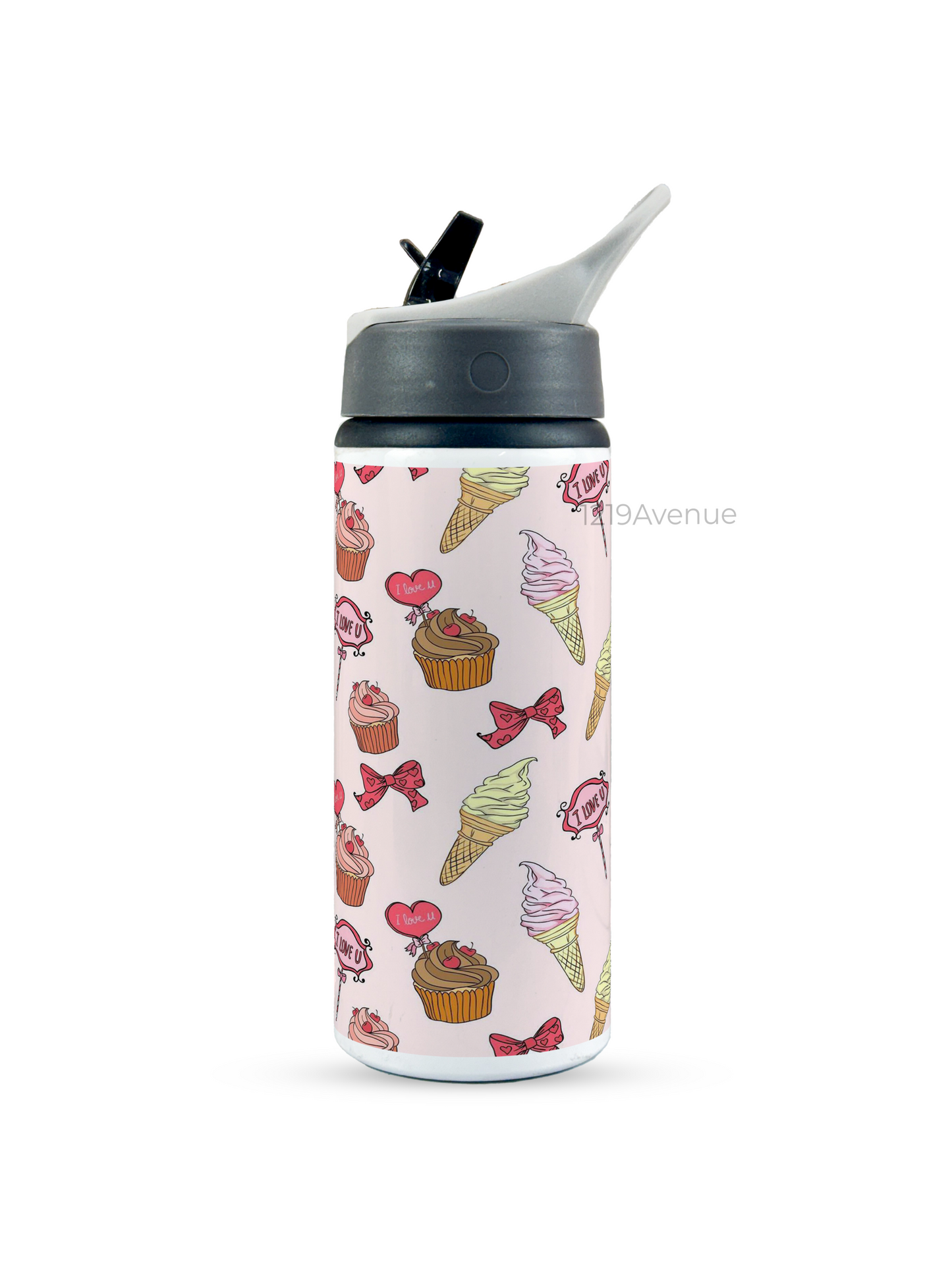 600ml Printed Fun-Sip Water Bottle | Candy Blast Print | For Kids, School, Sports | Sipper Bottle with Carry Handle, Durable & Stylish