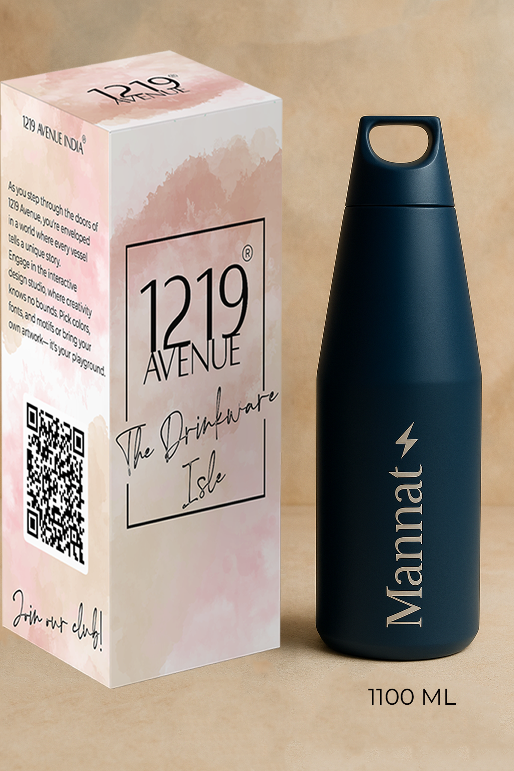 Personalized Nuvra Geo-Dash Insulated Bottles 12hrs+ Hot and Cold | 580ml and 1100ml
