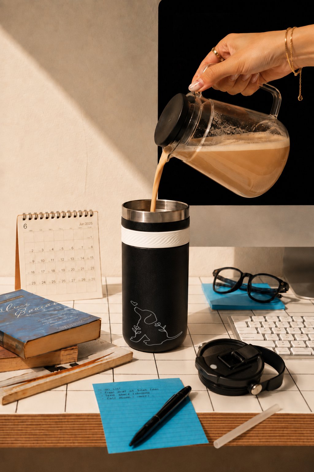 Mini Hydrator Tumbler 700ml – Paws in Bloom Print | Double Wall Vacuum Insulated Hot & Cold Bottle