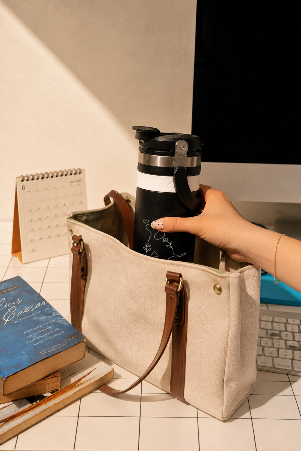 Mini Hydrator Tumbler 700ml – Paws in Bloom Print | Double Wall Vacuum Insulated Hot & Cold Bottle