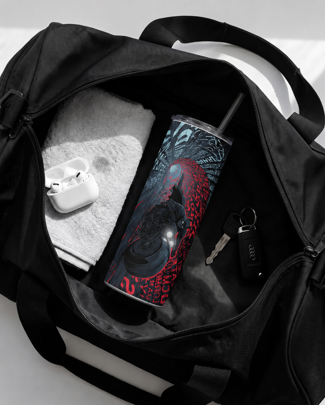 Colossal Tumbler 700ML with Straw | Knightfall Velocity Print | Double Walled Insulated Hot & Cold Tumbler 7–8 Hours