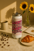 Ivora Metal Can Sipper 450 ML| Metal Cans 450 ML | Lucky Girl Syndrome Print | Double Walled Hot And Cold Tumbler