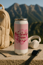 Ivora Metal Can Sipper 450 ML| Metal Cans 500 ML | Great Things Print | Double Walled Hot And Cold Tumbler