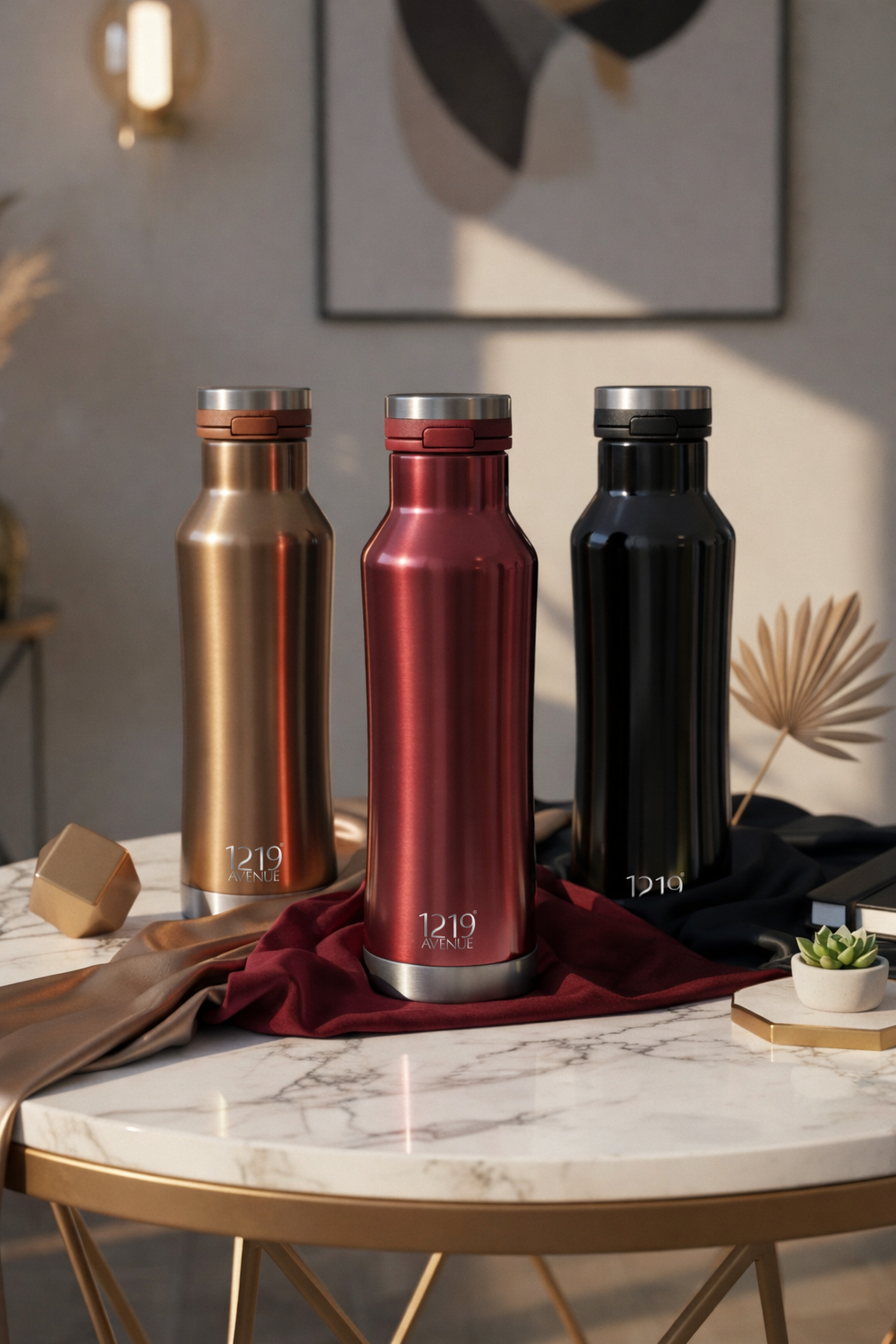 Elora Flip Top Lock Insulated Bottle – 750ml & 1000ml | 12hrs+ Hot & Cold | Premium Gifting | 3 Stunning Colors| 1 litre bottles