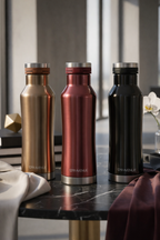 Elora Flip Top Lock Insulated Bottle – 750ml & 1000ml | 12hrs+ Hot & Cold | Premium Gifting | 3 Stunning Colors| 1 litre bottles