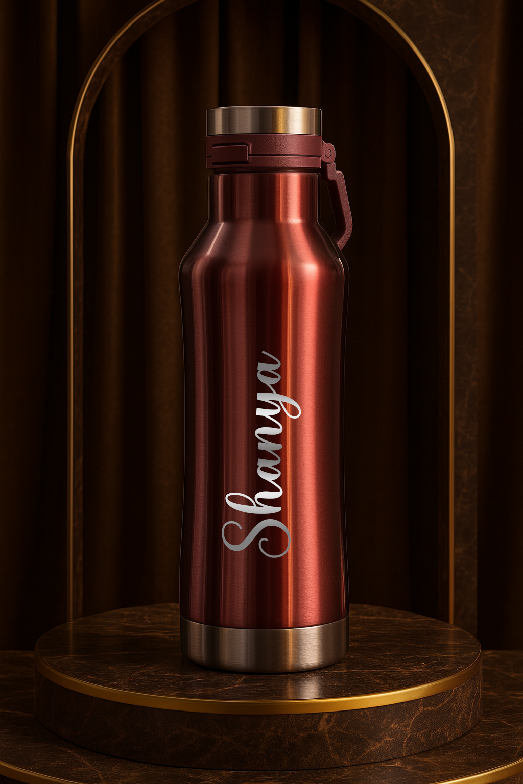 Personalized Elora Flip Top Lock Insulated Bottle – 750ml & 1000ml | 12hrs+ Hot & Cold | Premium Gifting | 3 Stunning Colors| 1 litre bottles