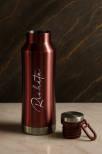 Personalized Elora Flip Top Lock Insulated Bottle – 750ml & 1000ml | 12hrs+ Hot & Cold | Premium Gifting | 3 Stunning Colors| 1 litre bottles