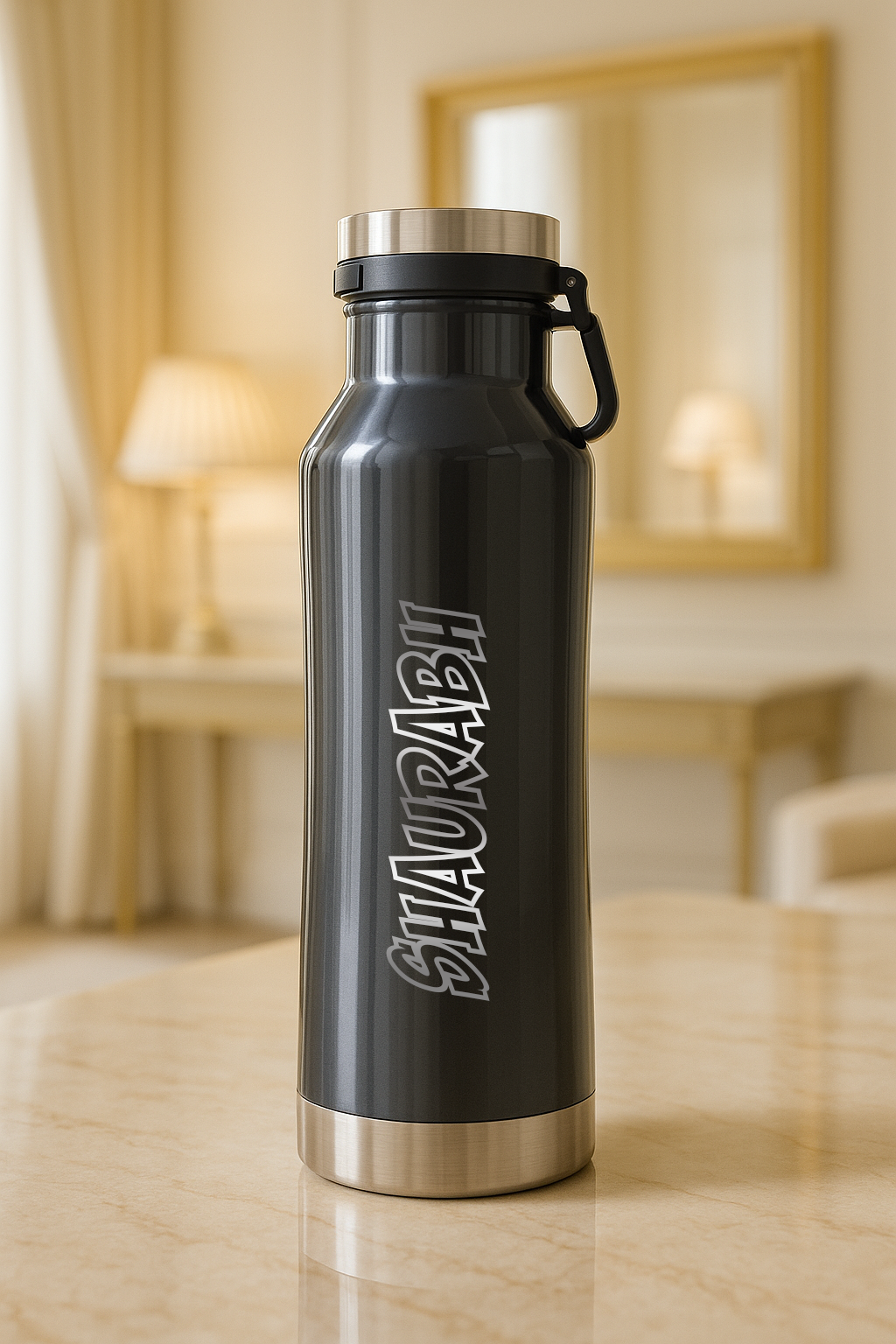 Personalized Elora Flip Top Lock Insulated Bottle – 750ml & 1000ml | 12hrs+ Hot & Cold | Premium Gifting | 3 Stunning Colors| 1 litre bottles