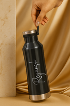 Personalized Elora Flip Top Lock Insulated Bottle – 750ml & 1000ml | 12hrs+ Hot & Cold | Premium Gifting | 3 Stunning Colors| 1 litre bottles