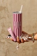 Colossal Tumbler 700ML with Straw | Pink Power Print | Double Walled Insulated Hot & Cold Tumbler 7–8 Hours