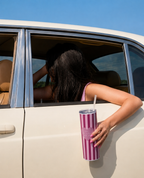 Colossal Tumbler 700ML with Straw | Pink Power Print | Double Walled Insulated Hot & Cold Tumbler 7–8 Hours