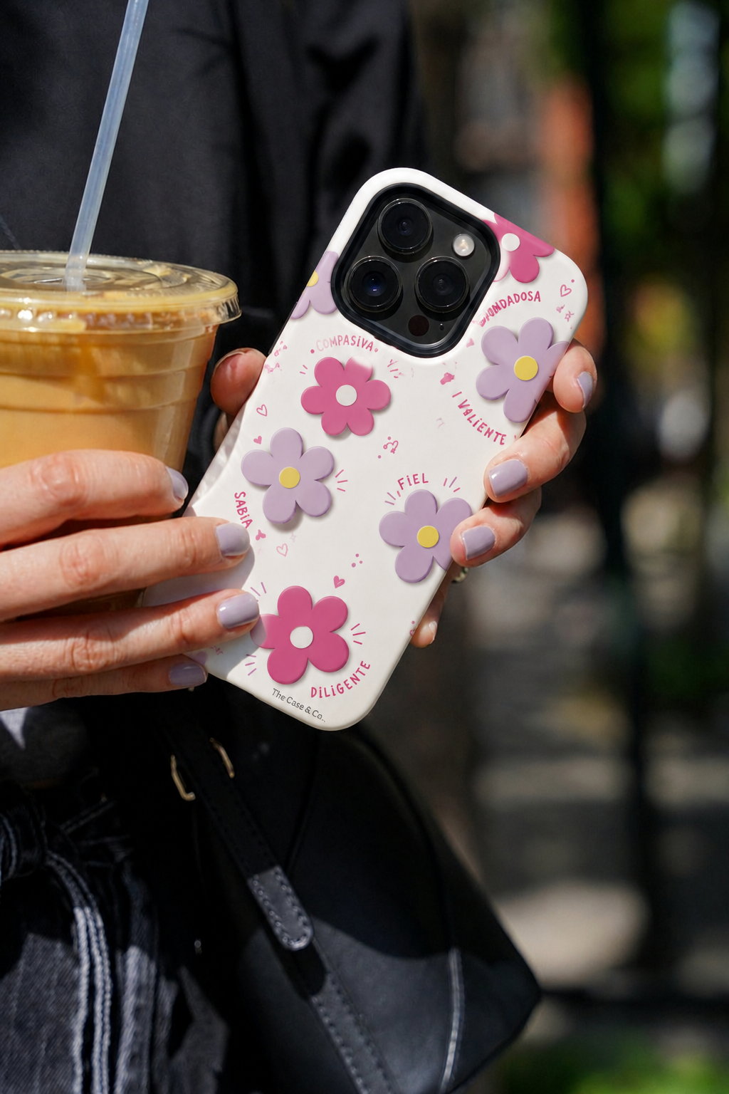 Cloud Skin Case for iPhone 14 to 17 Series| Flores Con Amor Print | Premium 3D Hard Shell Cover