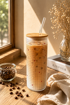 Frosted Grande Sipper 650ml| Essential Hearts Print| 20oz Tall Tumbler with Straw and Lid