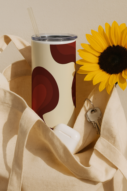 Colossal Tumbler 700ML with Straw | Maroon Mirage Print |Double Walled Insulated Tumbler 7-8 hrs (Copy)
