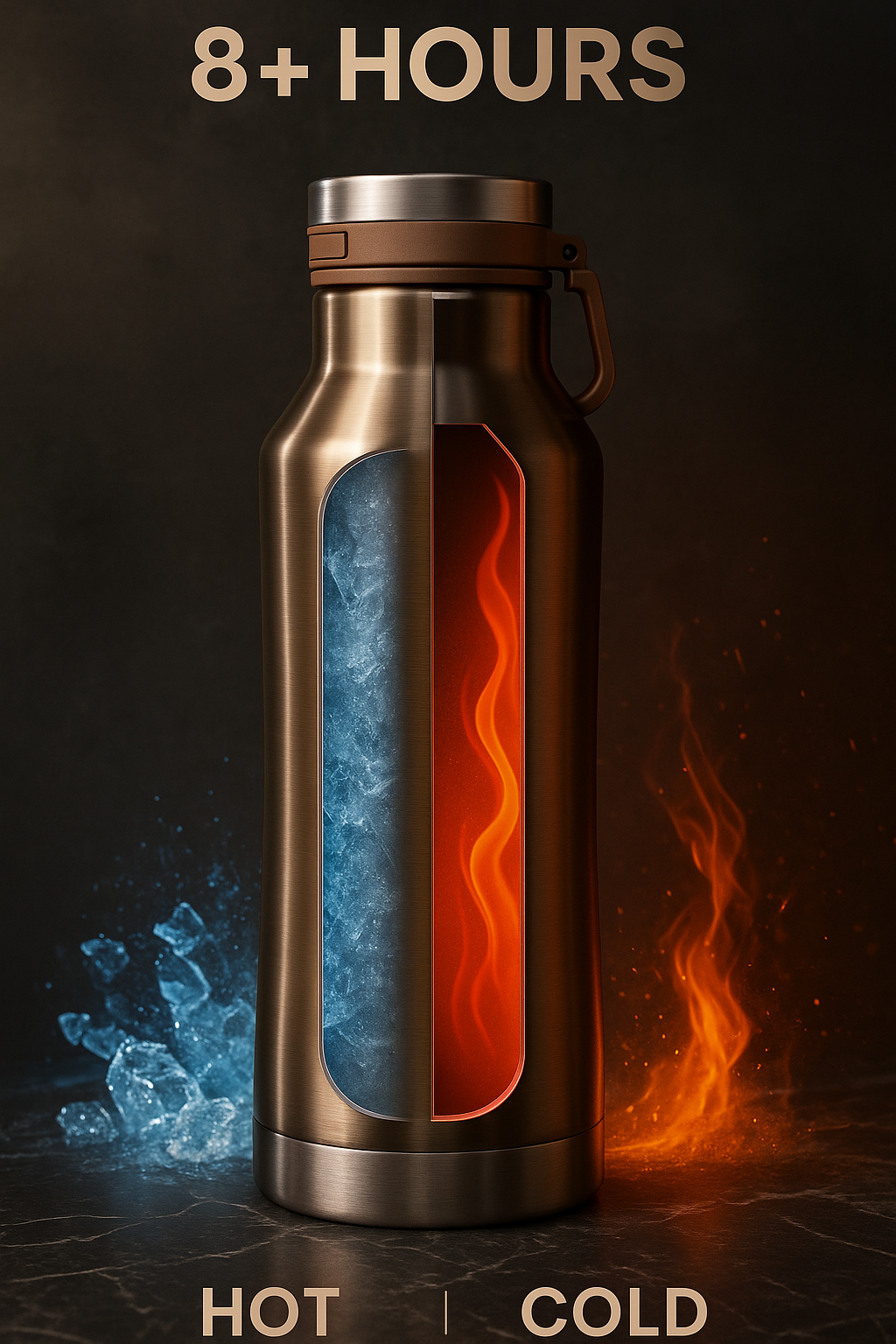 Personalized Elora Flip Top Lock Insulated Bottle – 750ml & 1000ml | 12hrs+ Hot & Cold | Premium Gifting | 3 Stunning Colors| 1 litre bottles