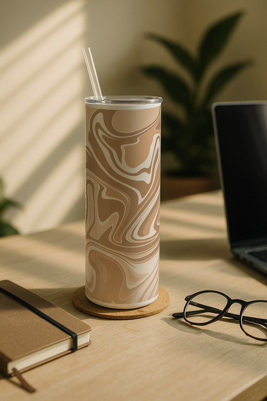 Colossal Tumbler 700ML with Straw | Brown Baddie Print |Double Walled Insulated Tumbler 7-8 hrs
