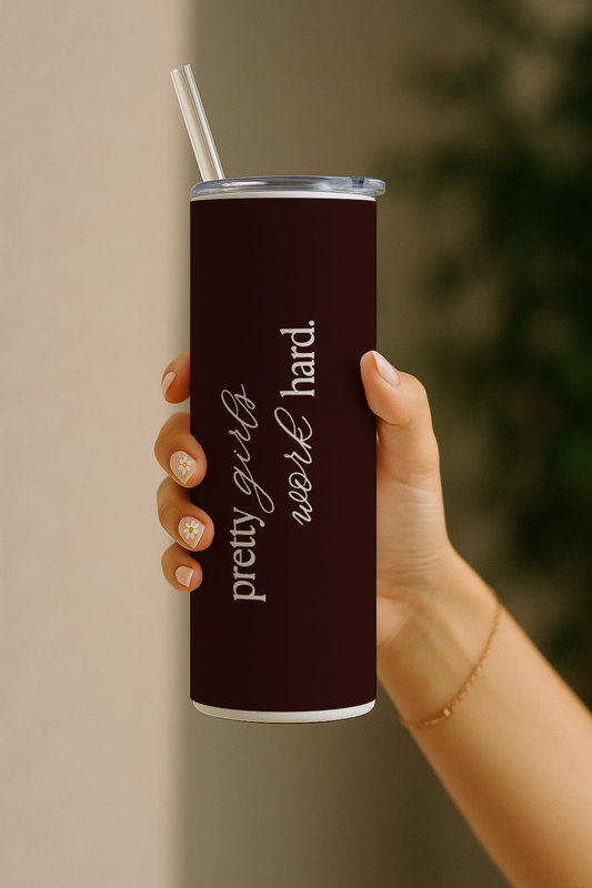Colossal Tumbler 700ML with Straw | Boss Babe Print |Double Walled Insulated Tumbler 7-8 hrs