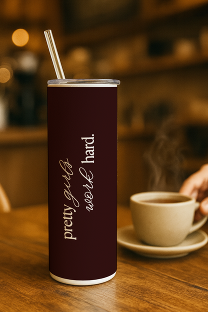 Colossal Tumbler 700ML with Straw | Boss Babe Print |Double Walled Insulated Tumbler 7-8 hrs