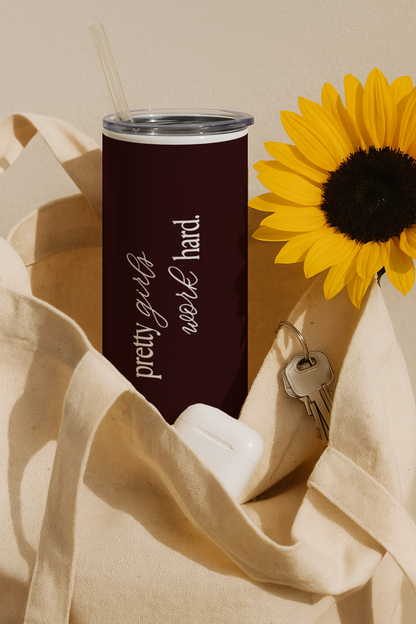 Colossal Tumbler 700ML with Straw | Boss Babe Print |Double Walled Insulated Tumbler 7-8 hrs