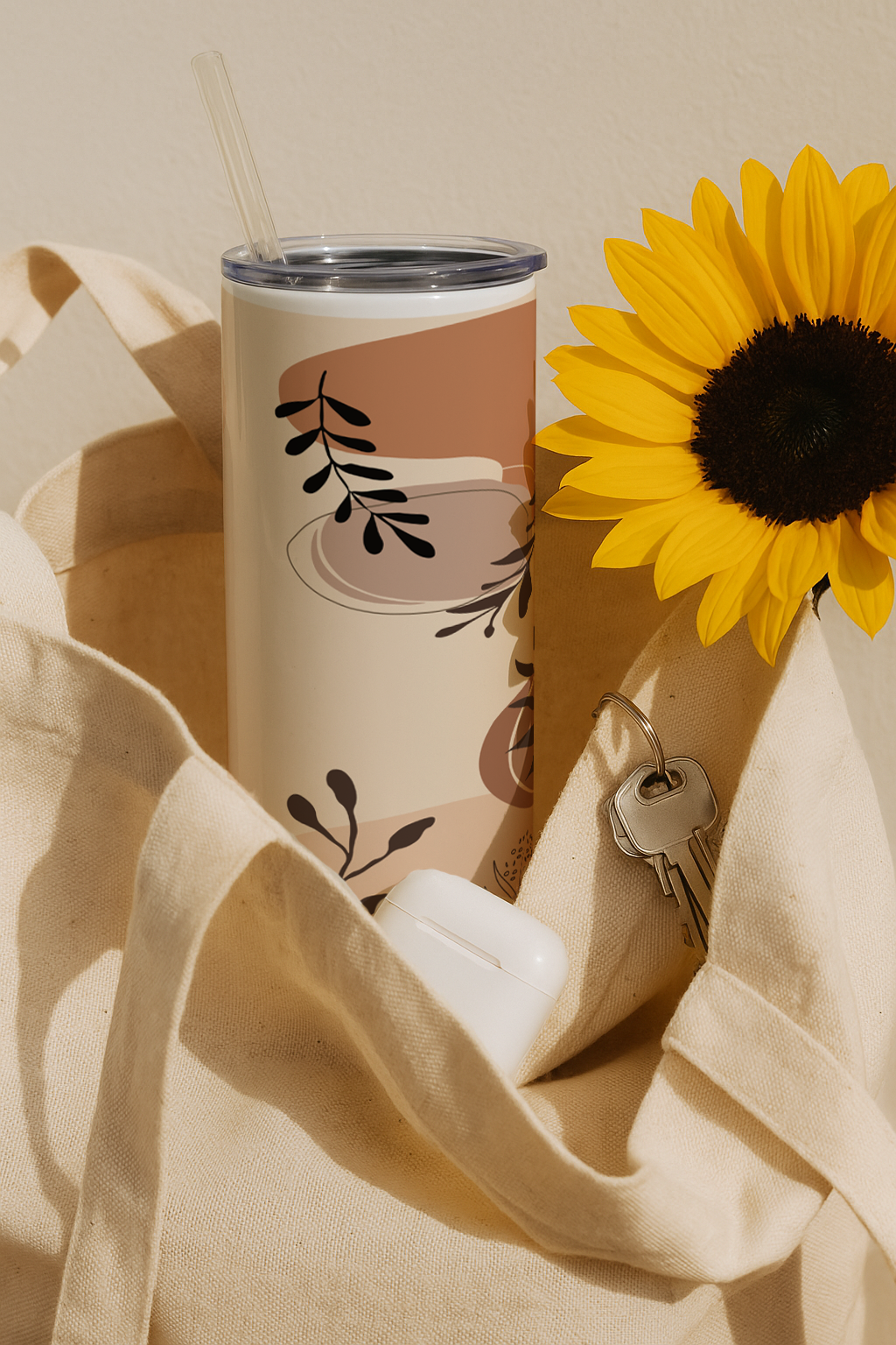 Colossal Tumbler 700ML with Straw| Artisan Vibes Print |Double Walled Insulated Tumbler 7-8 hrs