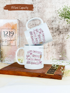 Ceramic White Mug 350ml | Iced Coffee & Bows | Pocket Picks Mugs