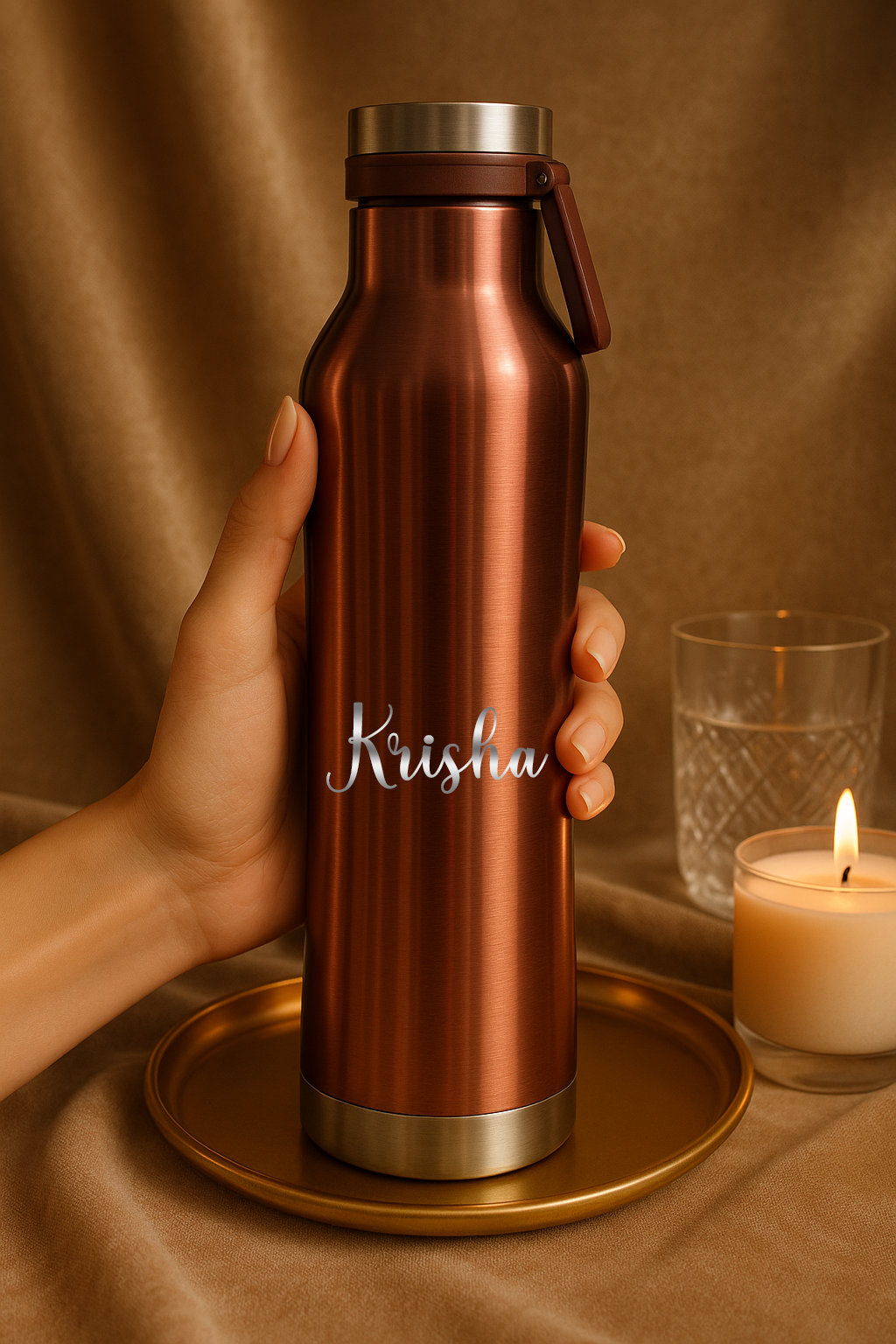 Personalized Elora Flip Top Lock Insulated Bottle – 750ml & 1000ml | 12hrs+ Hot & Cold | Premium Gifting | 3 Stunning Colors| 1 litre bottles