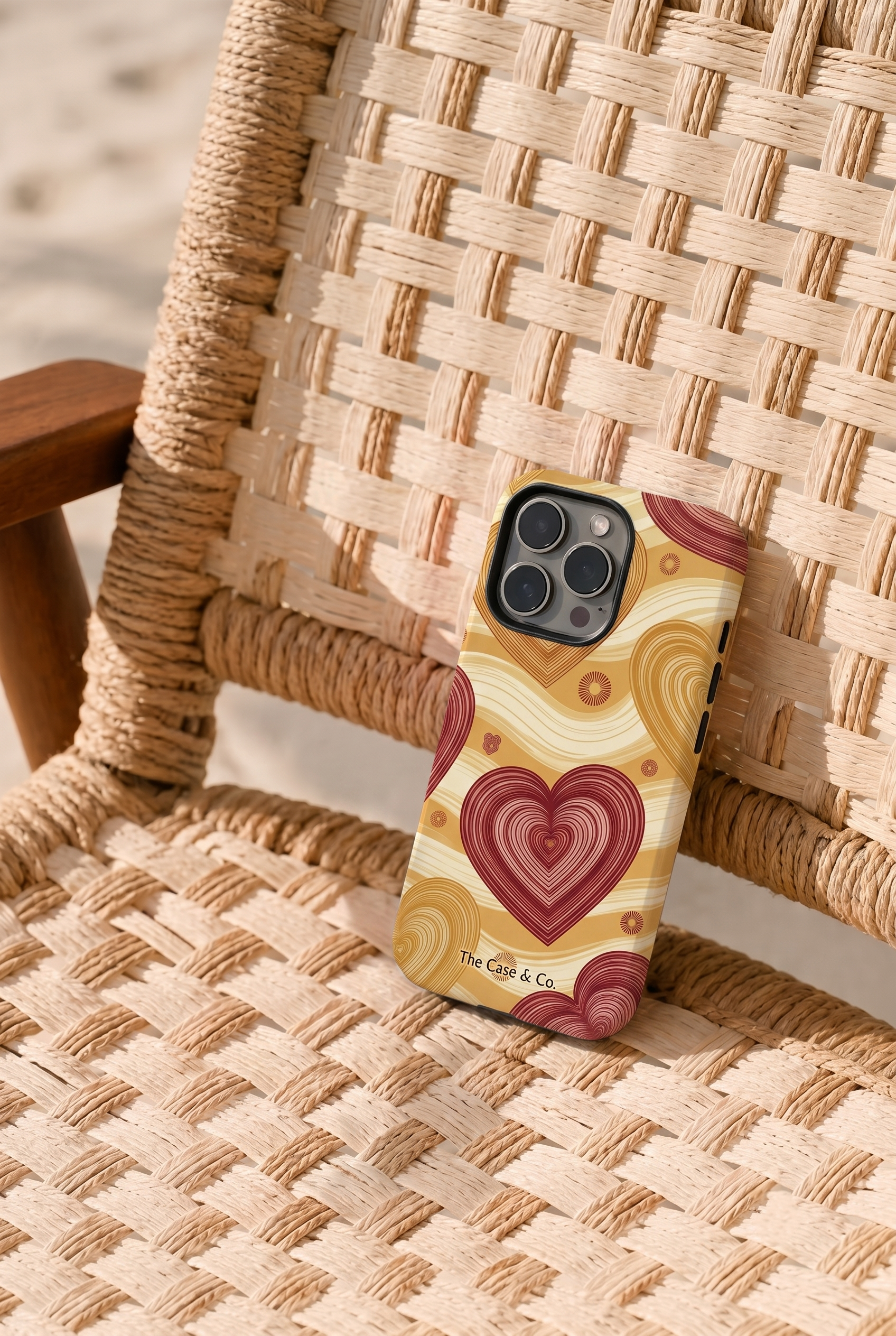 Cloud Skin Case for iPhone 14 to 17 Series|  Layers of Love Print | Premium 3D Hard Shell Cover