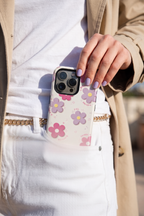 Cloud Skin Case for iPhone 14 to 17 Series| Flores Con Amor Print | Premium 3D Hard Shell Cover