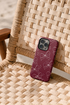 Cloud Skin Case for iPhone 14 to 17 Series|  Love Tied Print | Premium 3D Hard Shell Cover