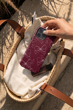 Cloud Skin Case for iPhone 14 to 17 Series|  Love Tied Print | Premium 3D Hard Shell Cover