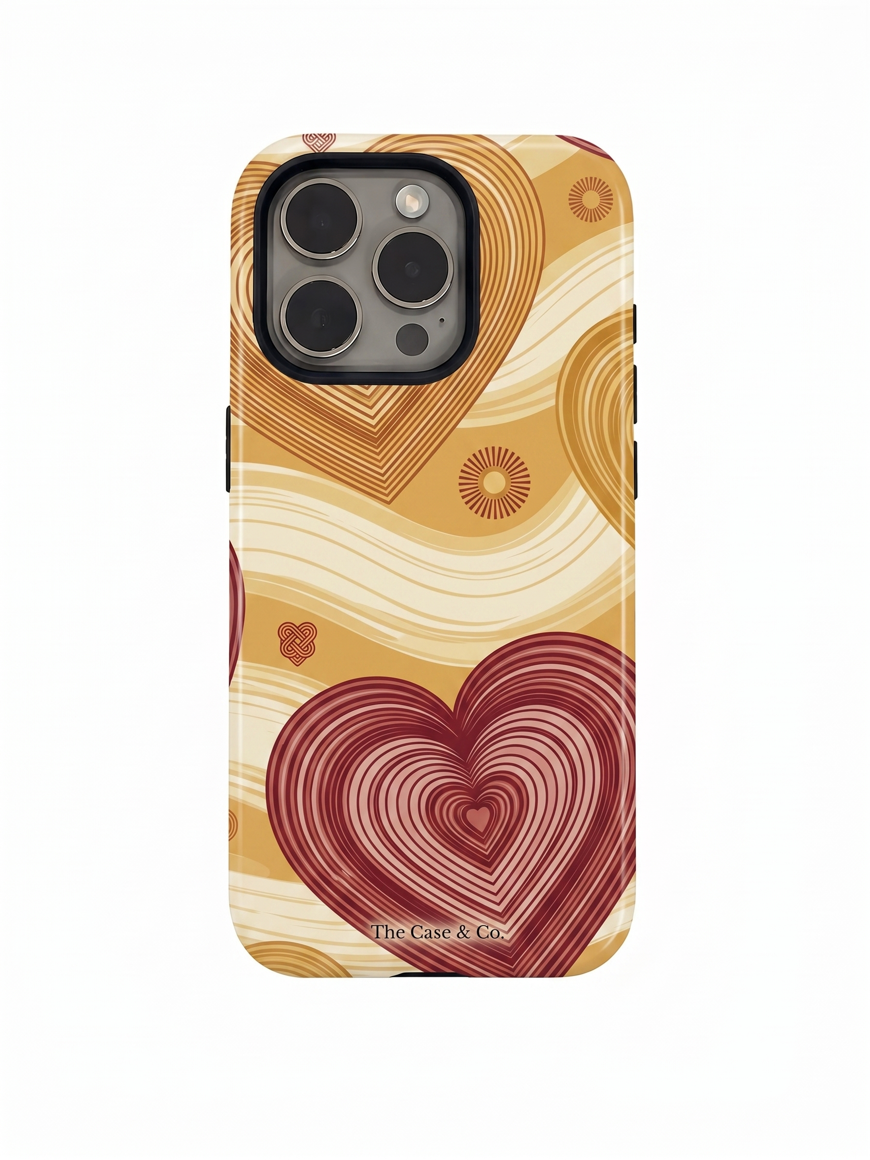Cloud Skin Case for iPhone 14 to 17 Series|  Layers of Love Print | Premium 3D Hard Shell Cover