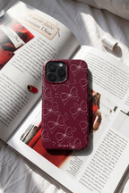 Cloud Skin Case for iPhone 14 to 17 Series|  Love Tied Print | Premium 3D Hard Shell Cover