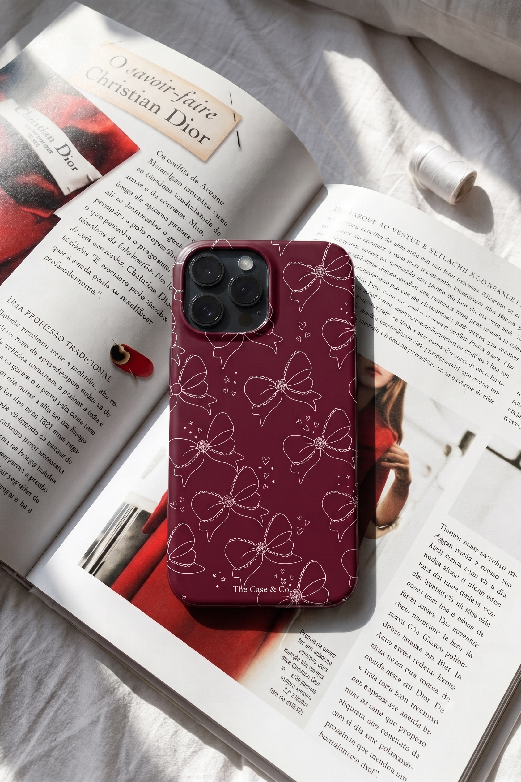 Cloud Skin Case for iPhone 14 to 17 Series|  Love Tied Print | Premium 3D Hard Shell Cover