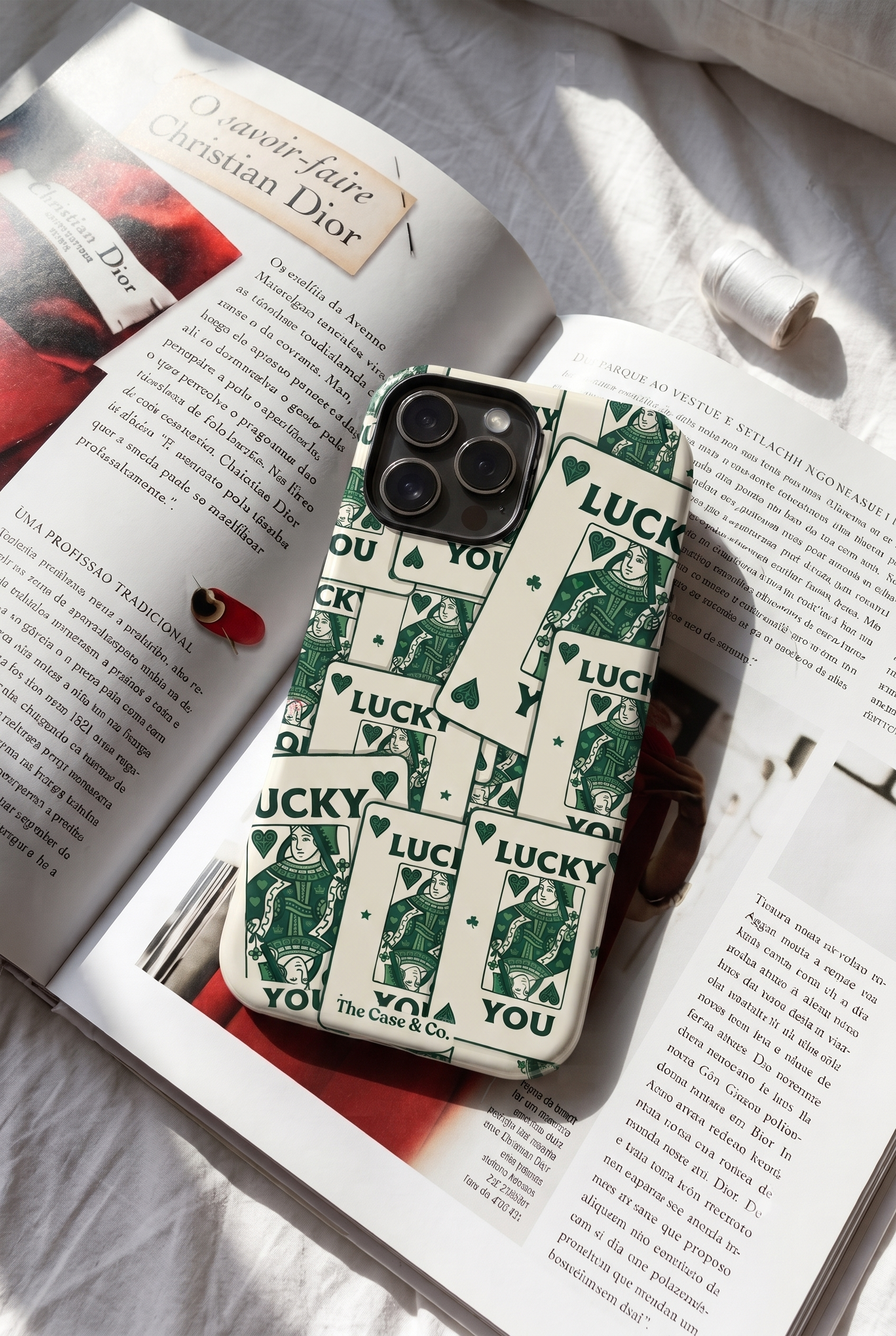 Cloud Skin Case for iPhone 14 to 17 Series|  Lucky You Print | Premium 3D Hard Shell Cover