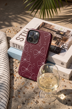 Cloud Skin Case for iPhone 14 to 17 Series|  Love Tied Print | Premium 3D Hard Shell Cover