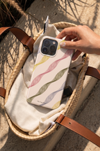 Cloud Skin Case for iPhone 14 to 17 Series| Rhythmic Ribbons Print | Premium 3D Hard Shell Cover