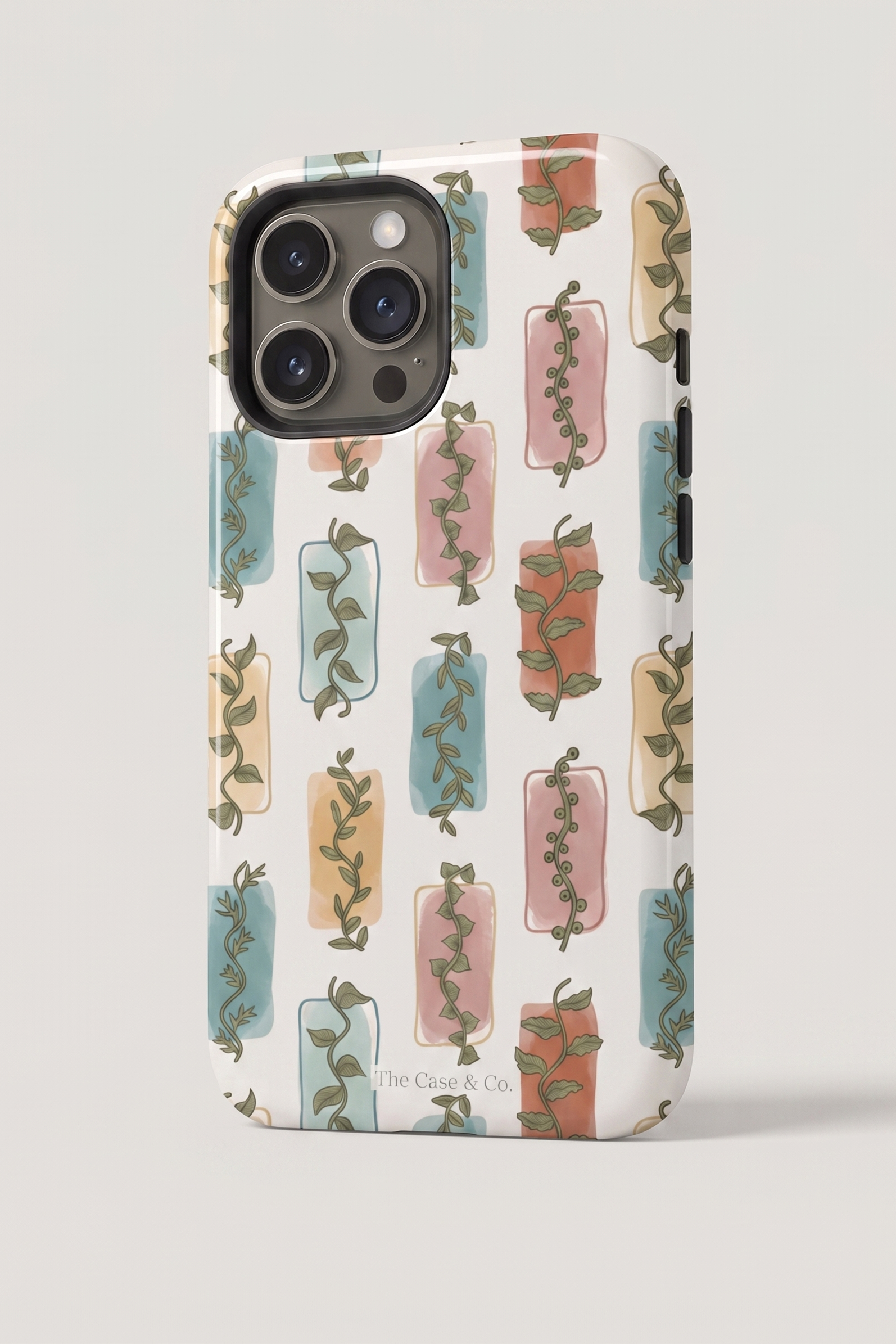 Cloud Skin Case for iPhone 14 to 17 Series|  Leaf & Light Print | Premium 3D Hard Shell Cover