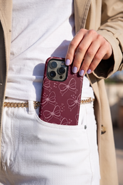 Cloud Skin Case for iPhone 14 to 17 Series|  Love Tied Print | Premium 3D Hard Shell Cover