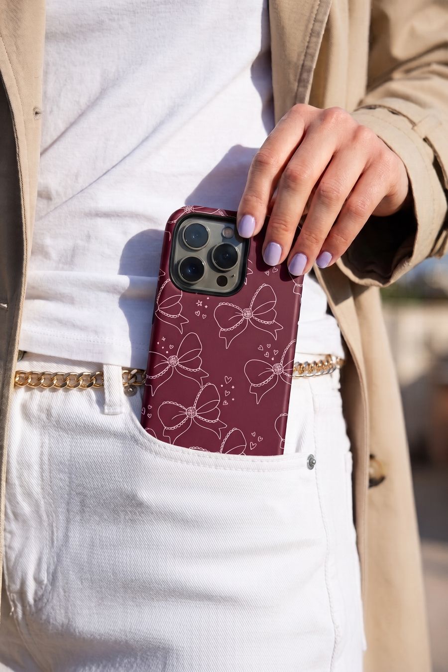 Cloud Skin Case for iPhone 14 to 17 Series|  Love Tied Print | Premium 3D Hard Shell Cover