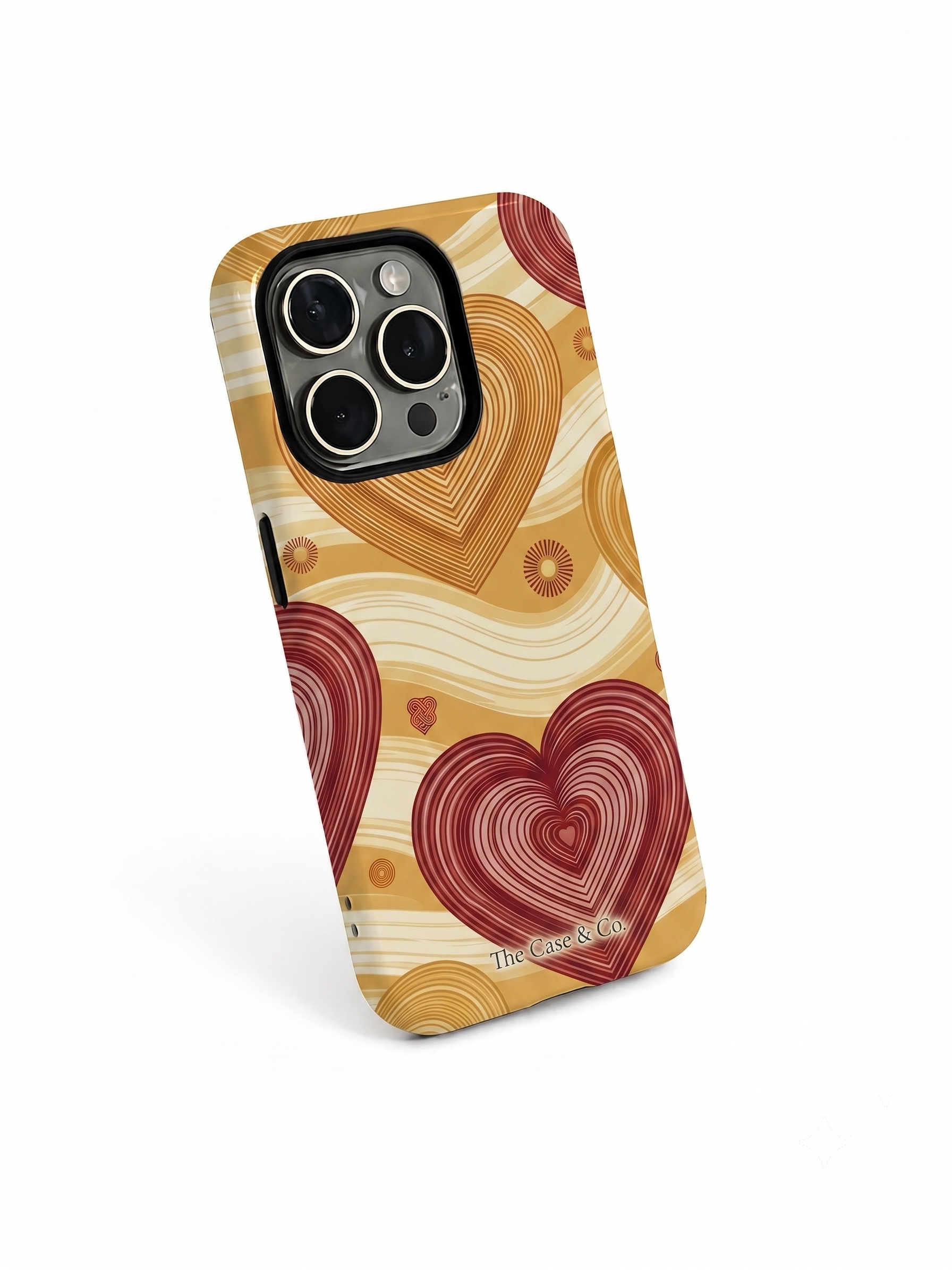 Cloud Skin Case for iPhone 14 to 17 Series|  Layers of Love Print | Premium 3D Hard Shell Cover