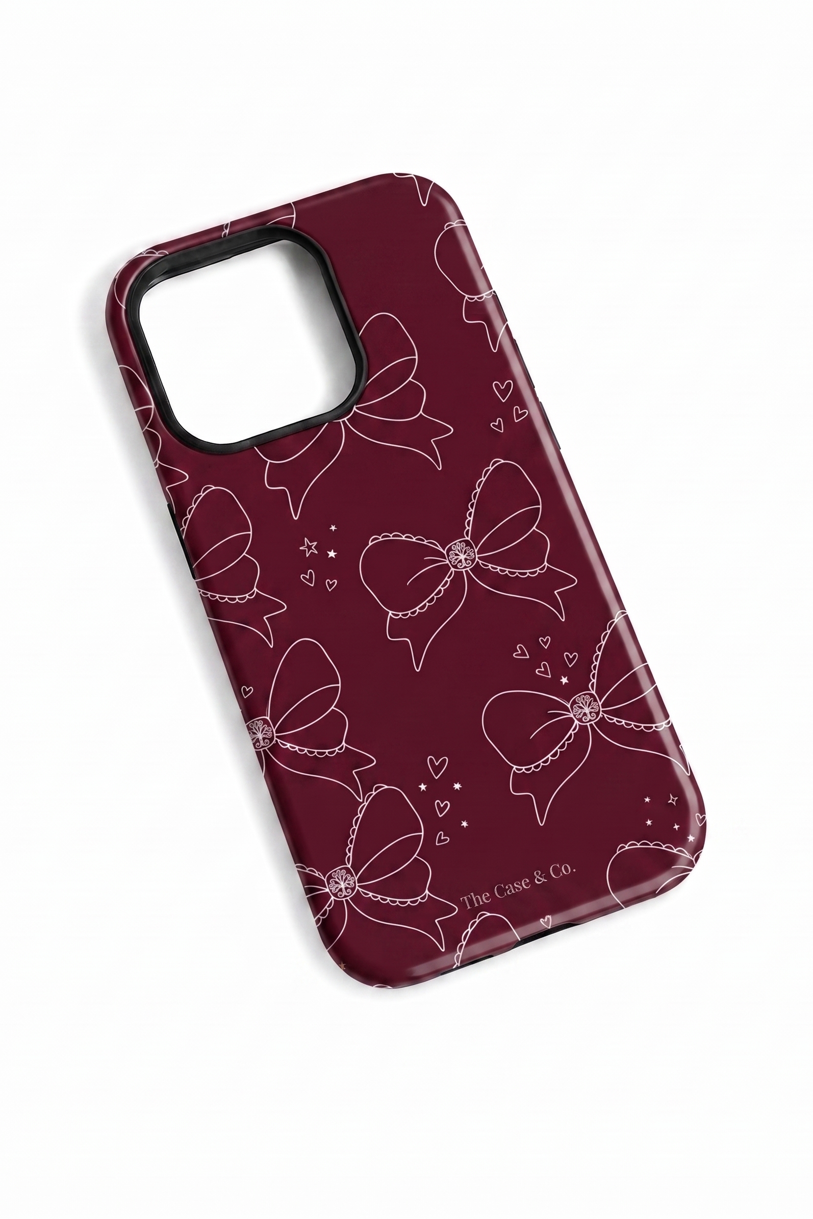 Cloud Skin Case for iPhone 14 to 17 Series|  Love Tied Print | Premium 3D Hard Shell Cover