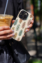 Cloud Skin Case for iPhone 14 to 17 Series|  Leaf & Light Print | Premium 3D Hard Shell Cover