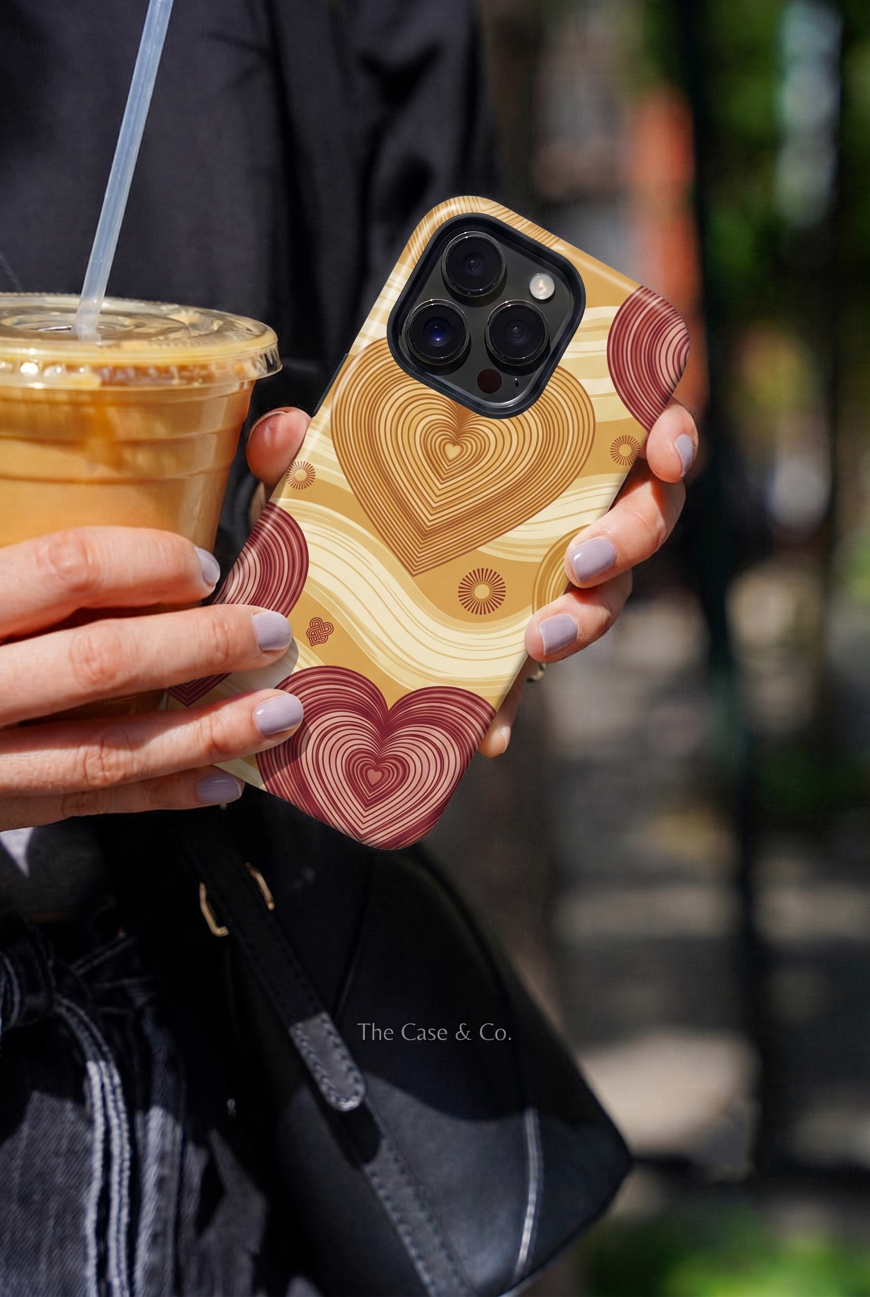 Cloud Skin Case for iPhone 14 to 17 Series|  Layers of Love Print | Premium 3D Hard Shell Cover