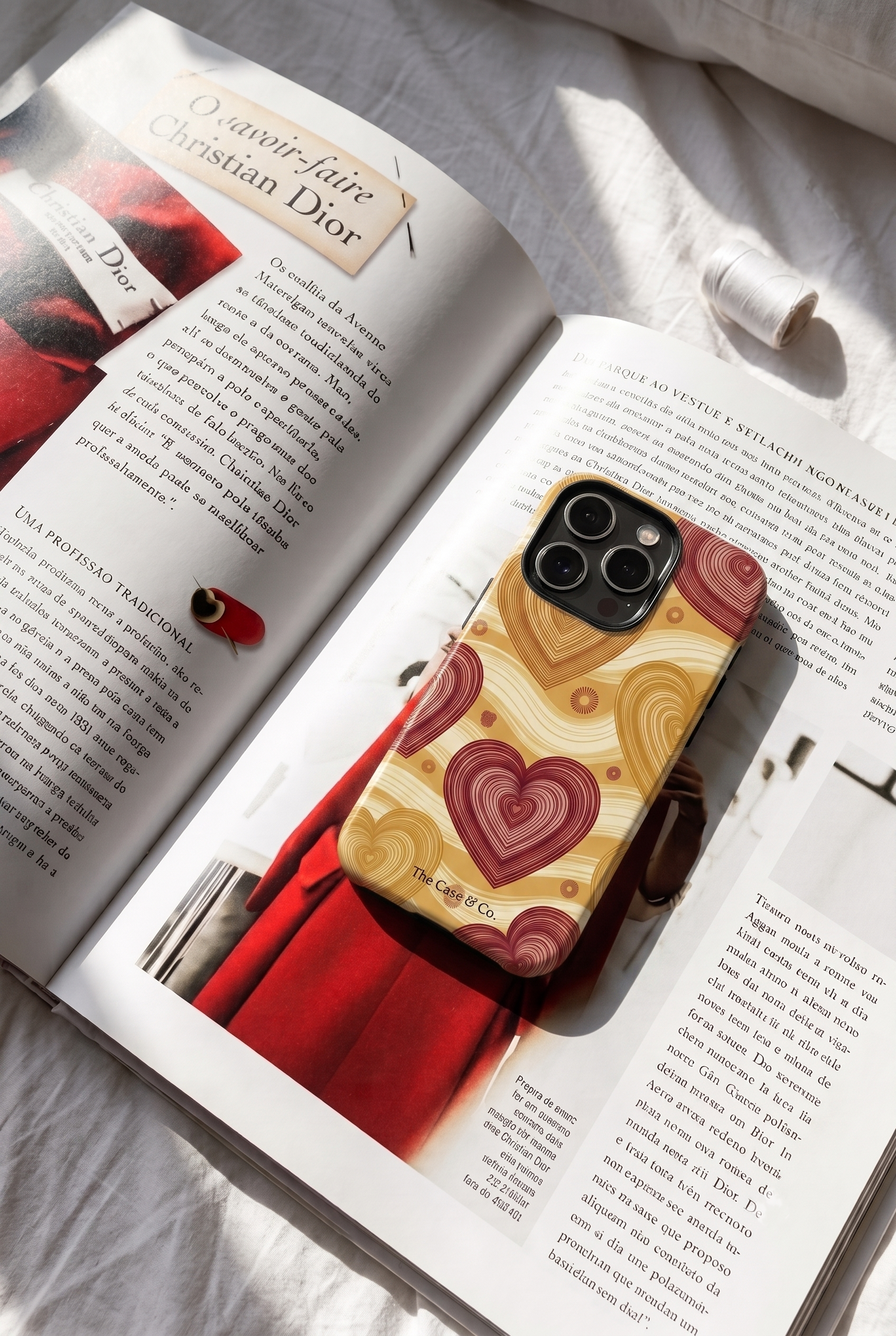 Cloud Skin Case for iPhone 14 to 17 Series|  Layers of Love Print | Premium 3D Hard Shell Cover