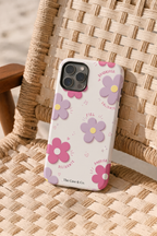 Cloud Skin Case for iPhone 14 to 17 Series| Flores Con Amor Print | Premium 3D Hard Shell Cover