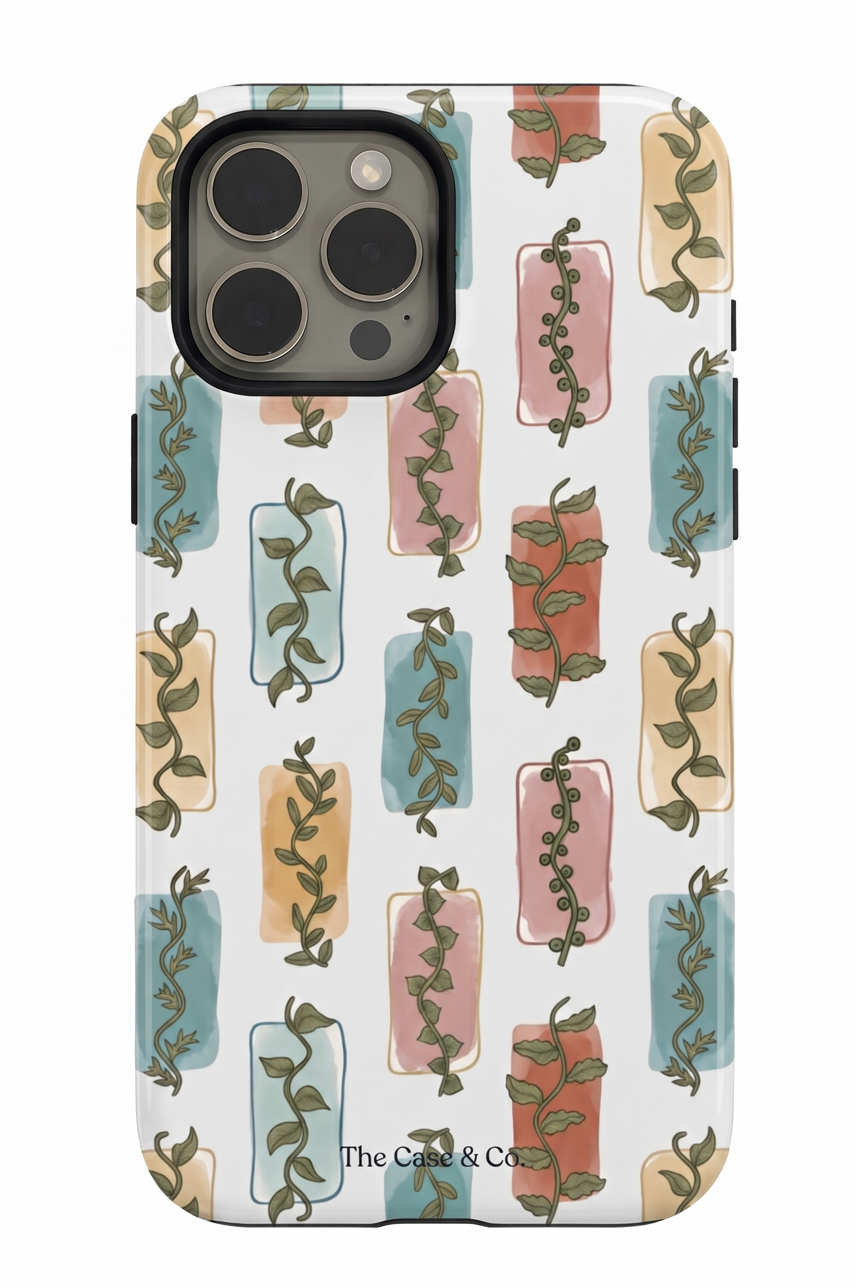 Cloud Skin Case for iPhone 14 to 17 Series|  Leaf & Light Print | Premium 3D Hard Shell Cover