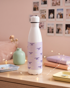 Aarkeo Double Walled Stainless Steel Water Bottle 550ml | Pastel Daisy Delight Print | Insulated Leakproof Hot & Cold Bottle for Office, Gym & Travel